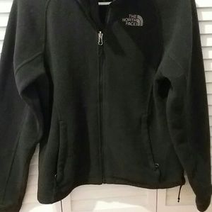NORTH FACE Charcoal Fleece Jacket Zip Up Size S